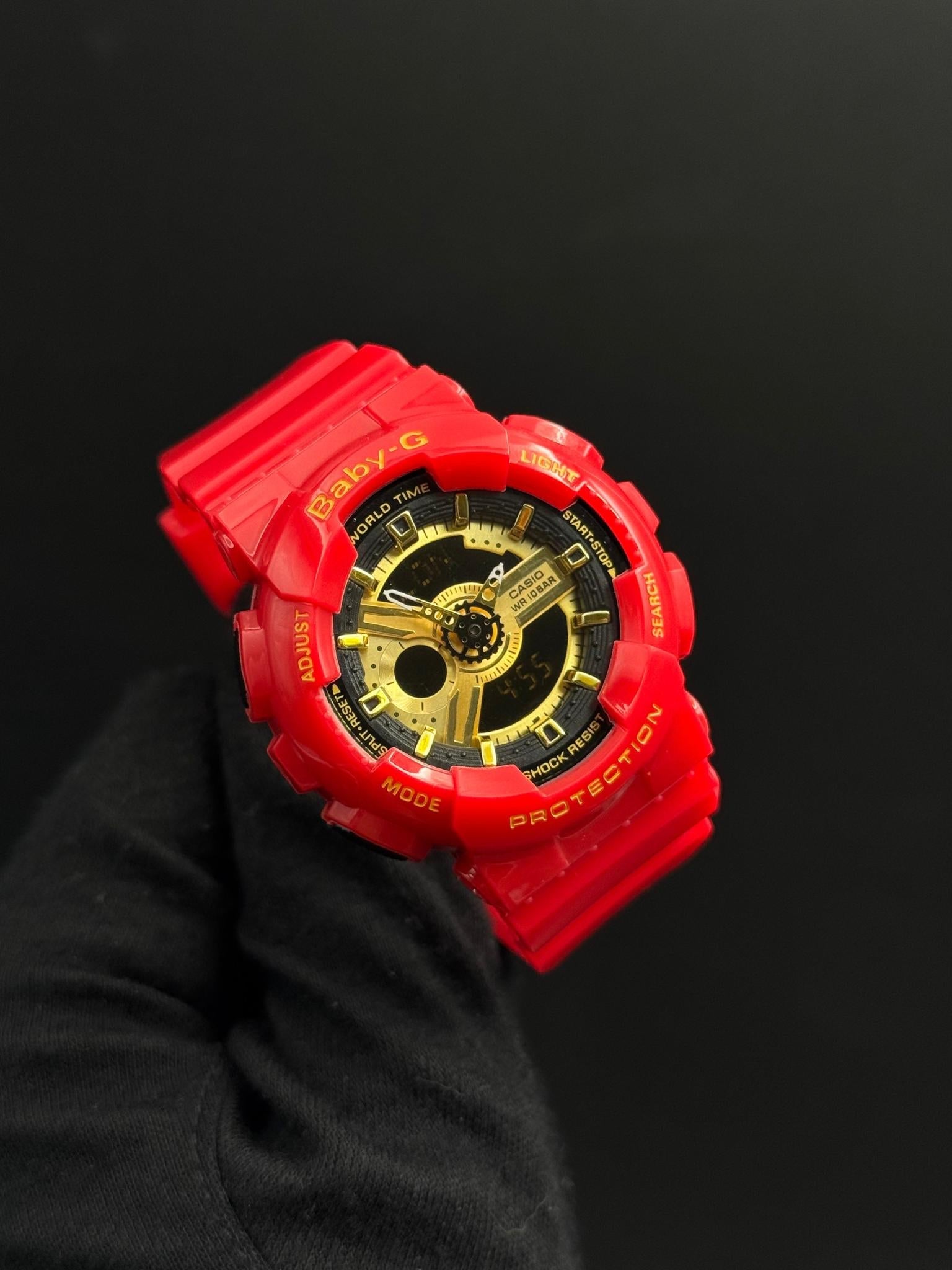 Bby-g BG110 Rojo Tablero Dorado